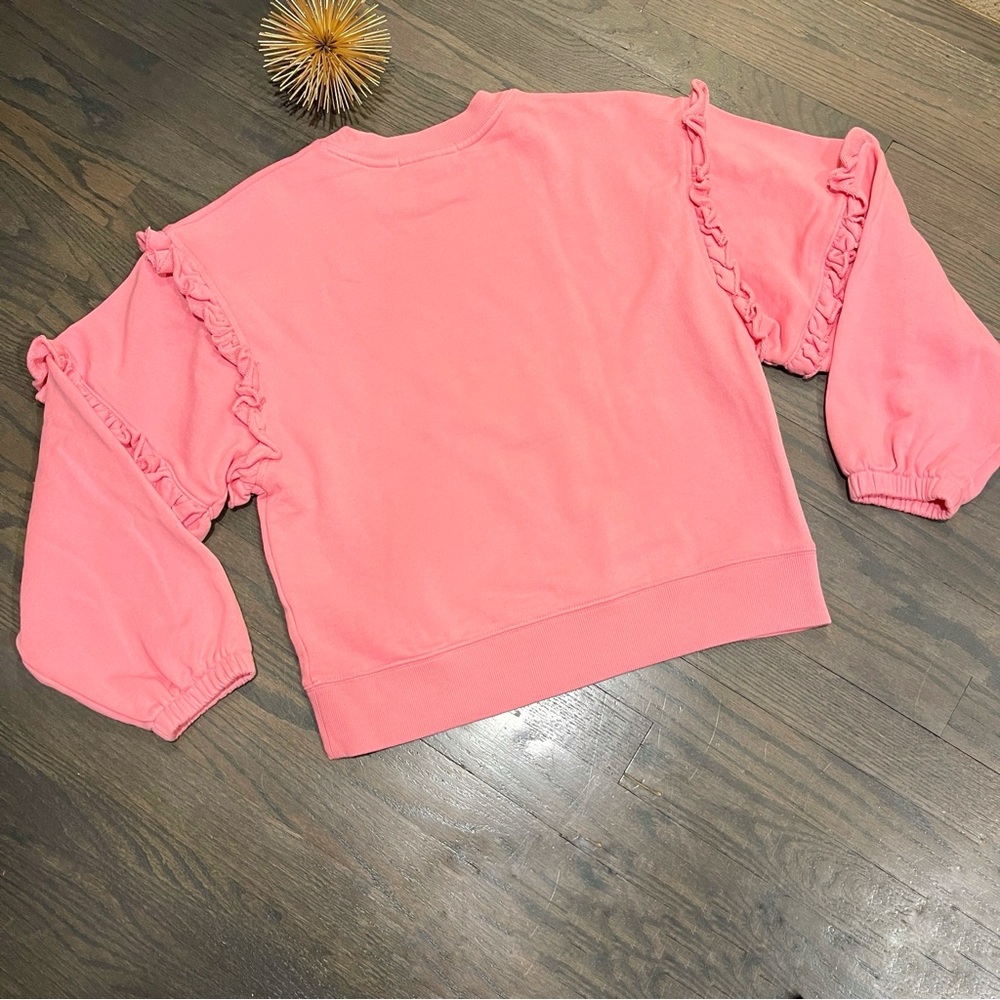 Renecca Minkoff Evelyn Sweatshirt in Azalea Pink XS Oversize Fit - Picture 9 of 9